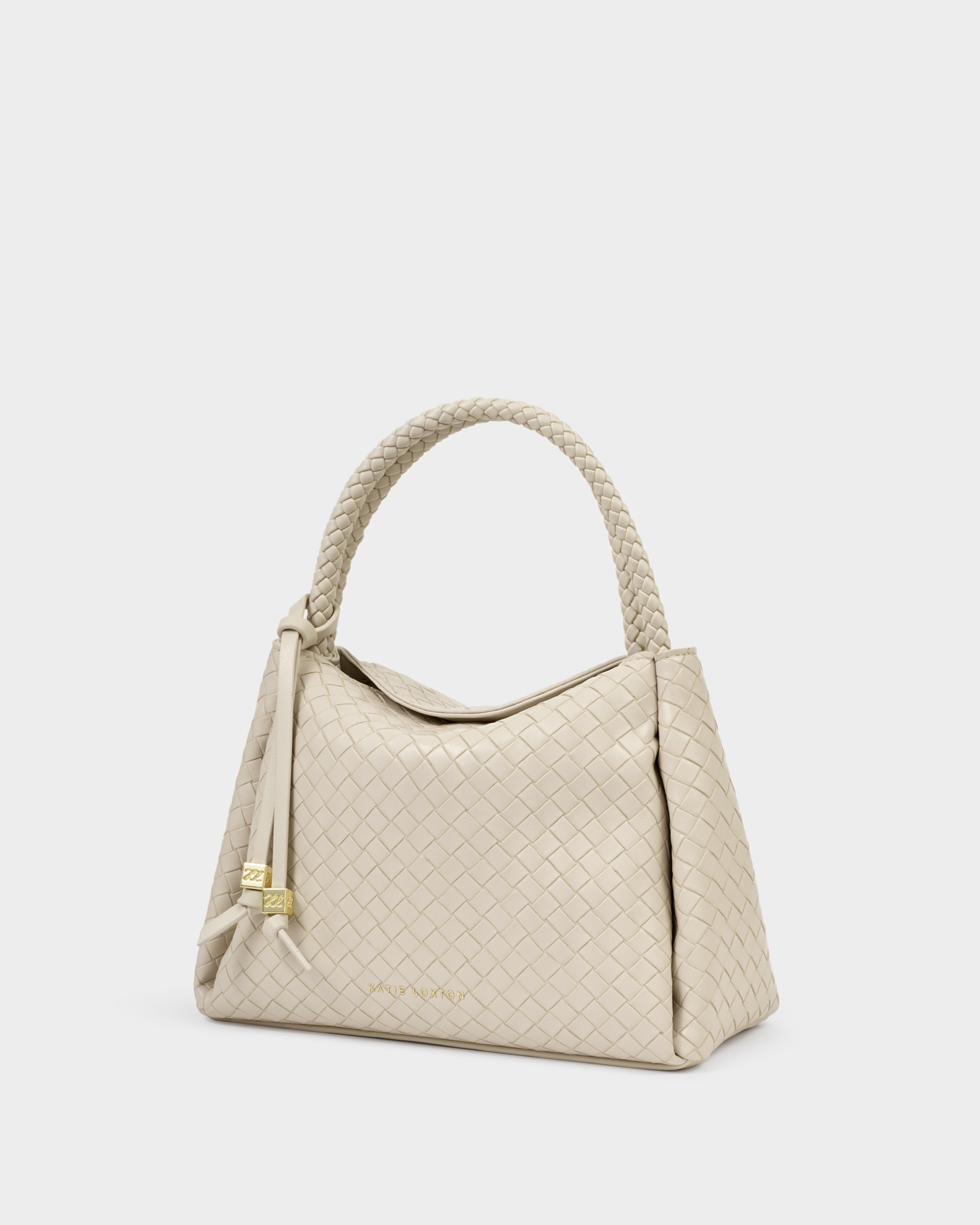 KL Nova Woven Texture Top Handle Bag Oyster SS26
