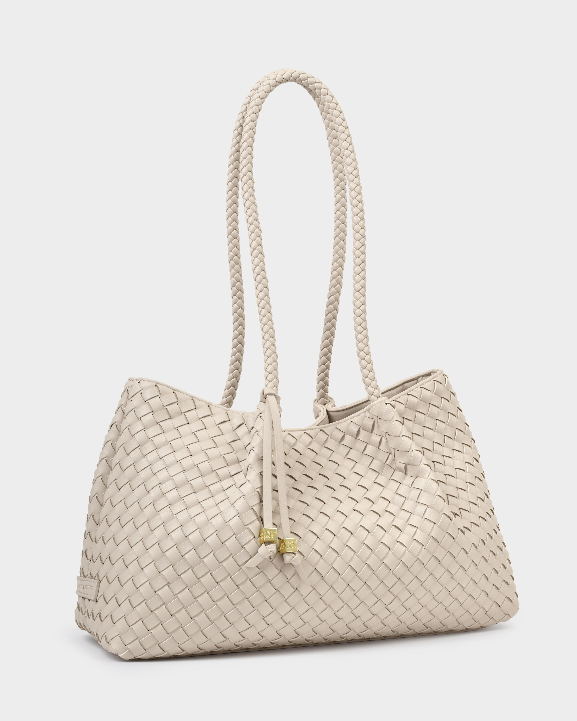 KL Nova Handwoven Small Tote Bag Oyster SS26