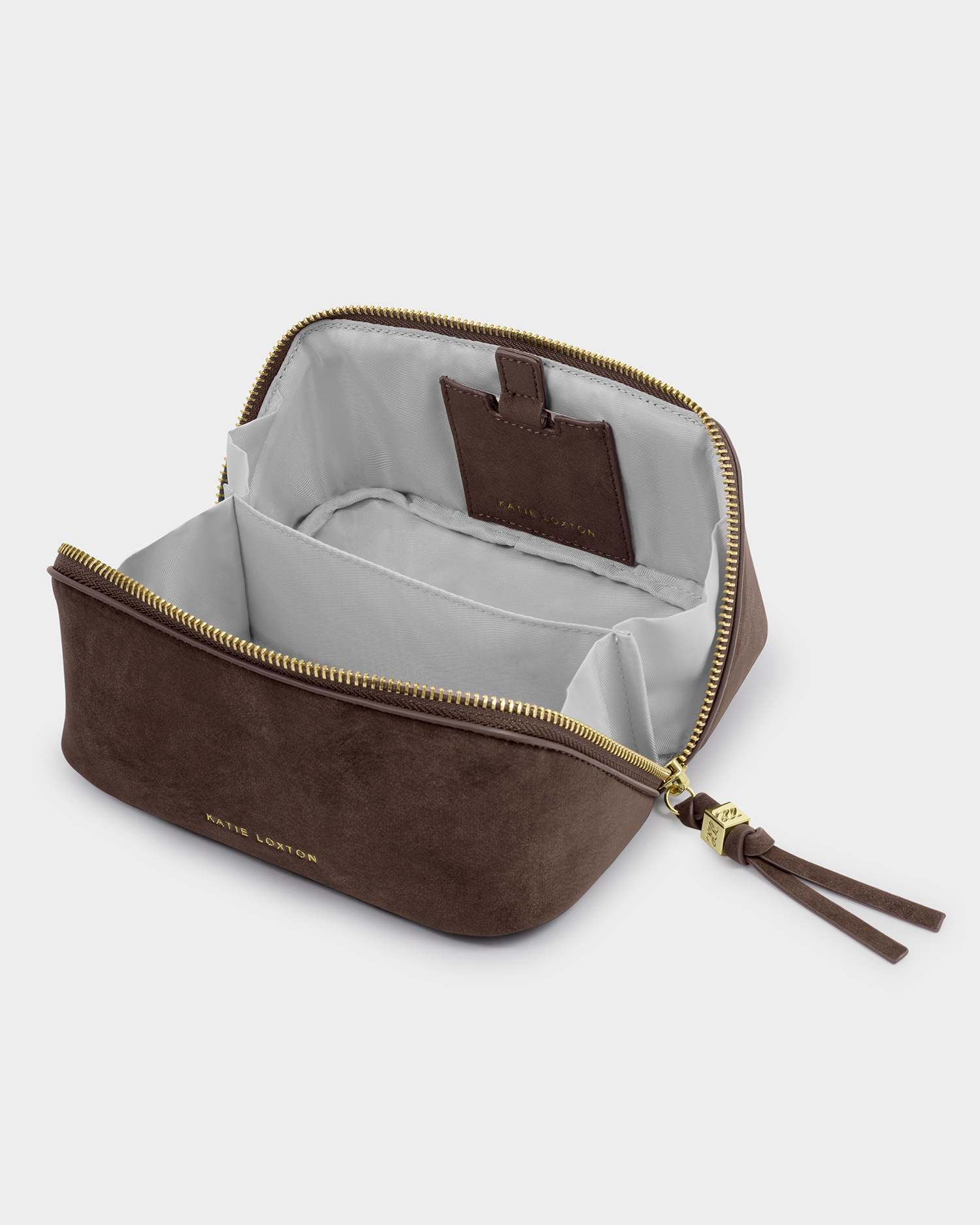 KL Fold-Out Mirror Makeup Bag Chocolate SS26