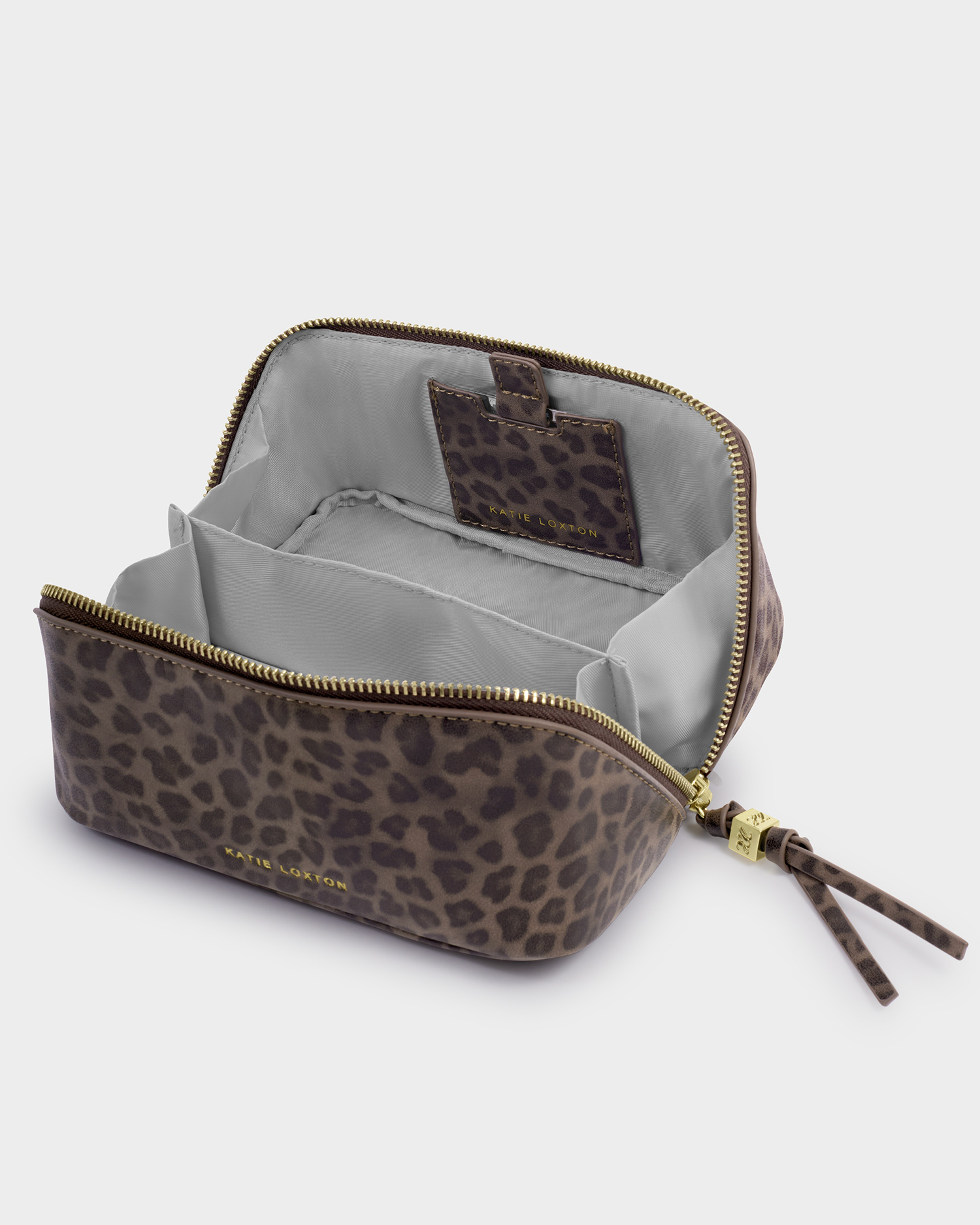 KL Fold-Out Mirror Makeup Bag Leopard SS26