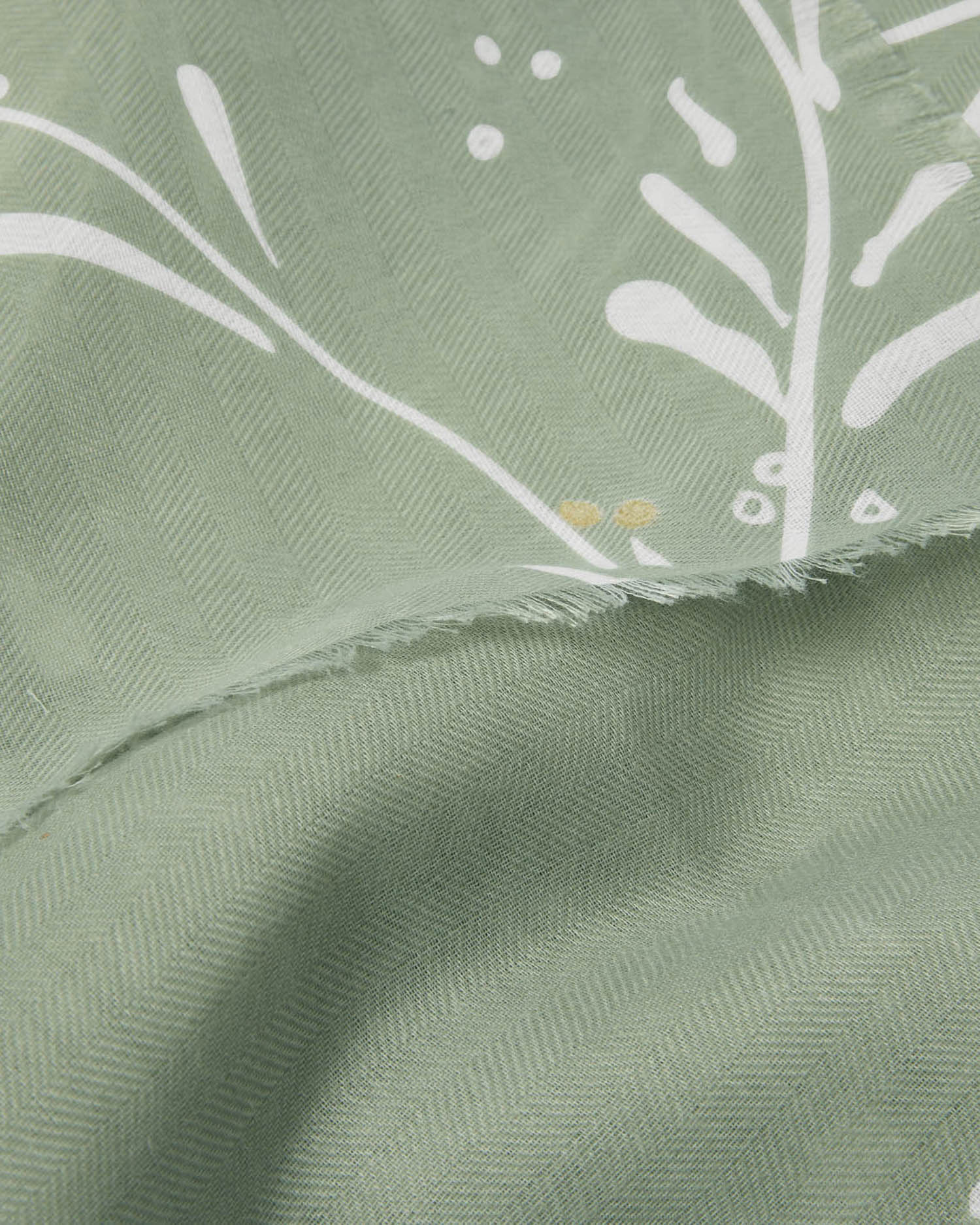 KL-PROMO Foil Printed Scarf Mistletoe Sage