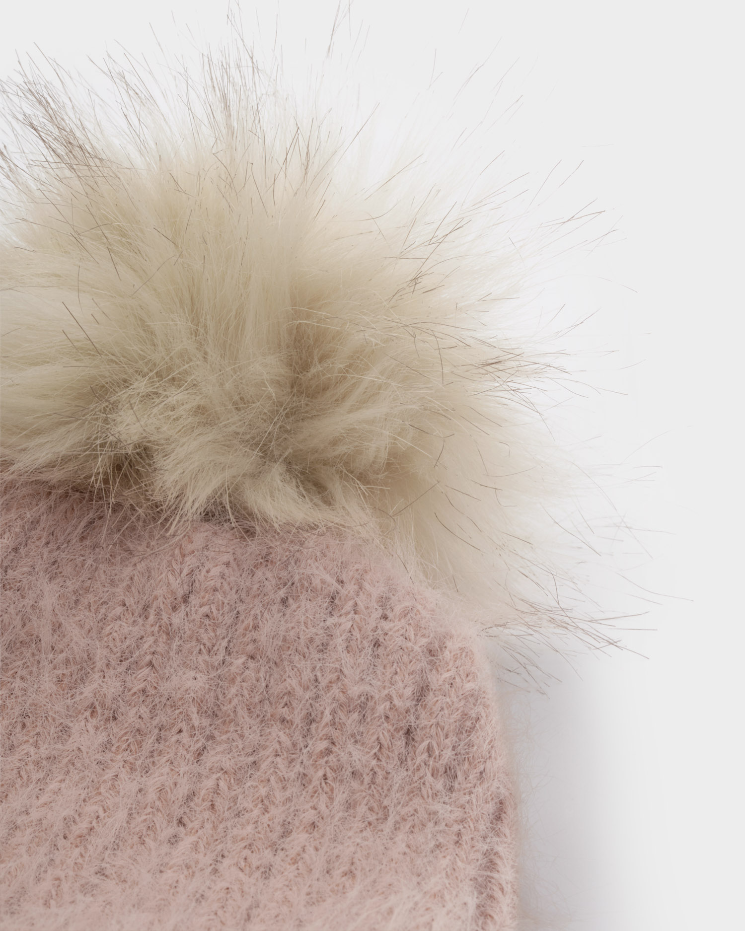 KL Knitted Pom Pom Hat Pink