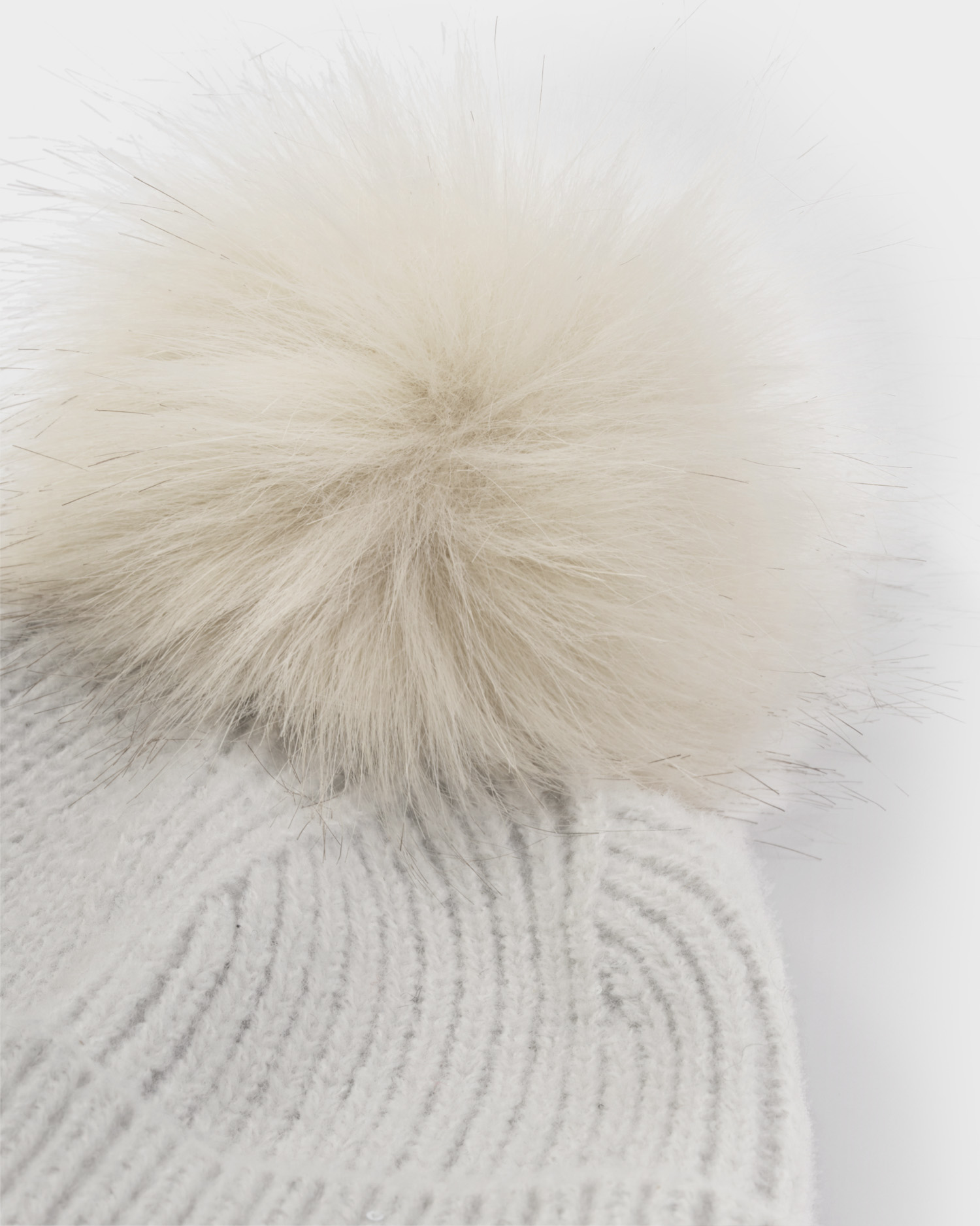 KL Sequin Pom Pom Hat Grey