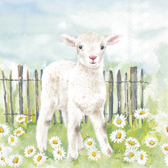 IHR Lamb in Meadow Lunch Napkins