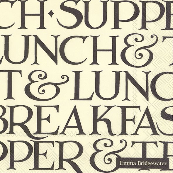 IHRBlack Toast Lunch Napkins