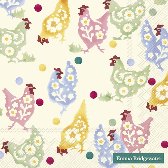 IHR Spring Chickens Cream Lunch Napkins