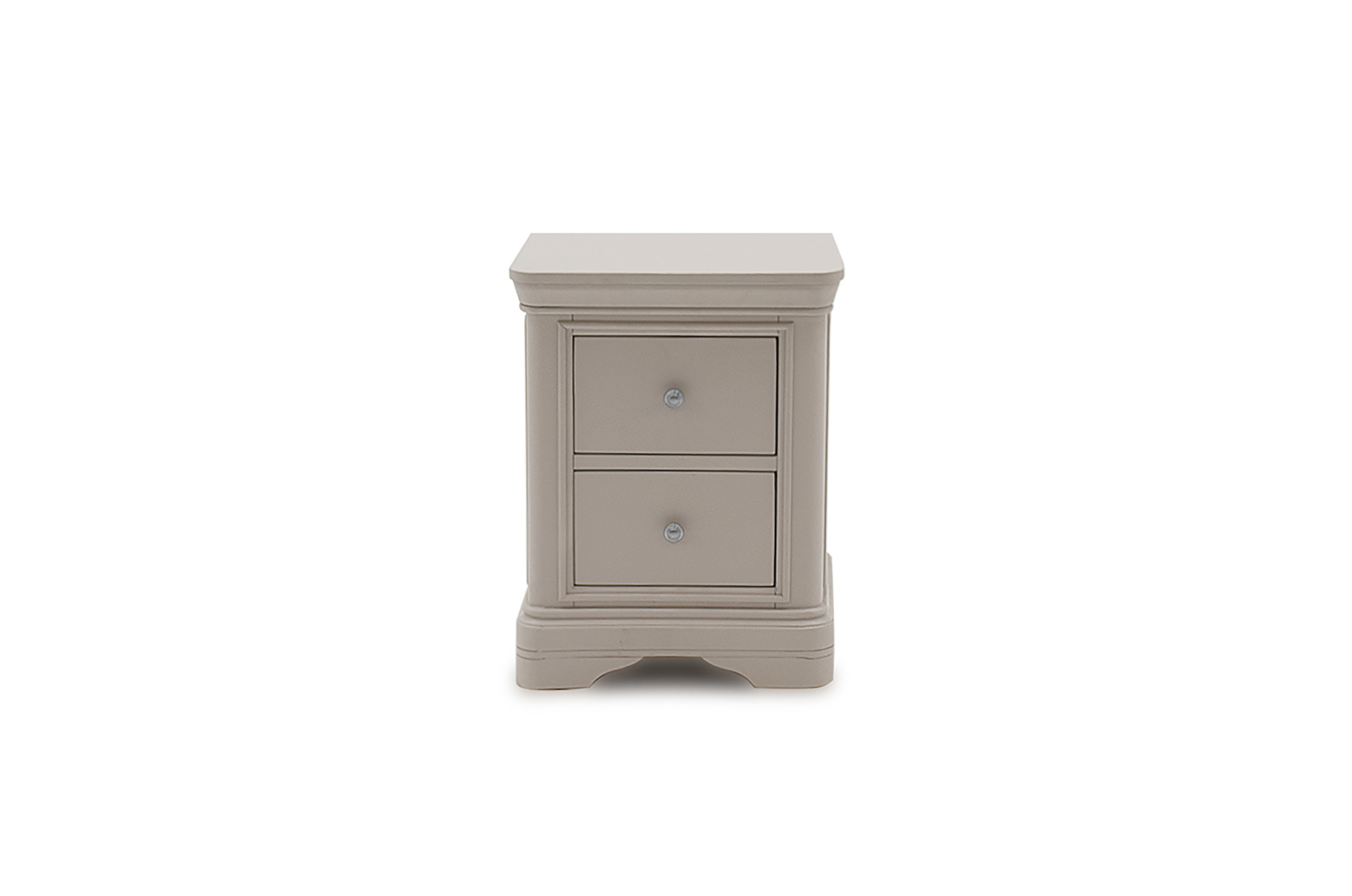 Mirabella Bedside Table 2 Drawer – Taupe