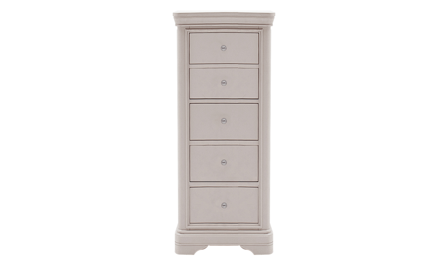 Mirabella Tall Chest 5 Drawer - Taupe