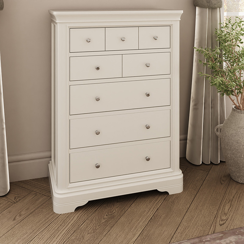 Mirabella Tall Chest 8 Drawer - Bone