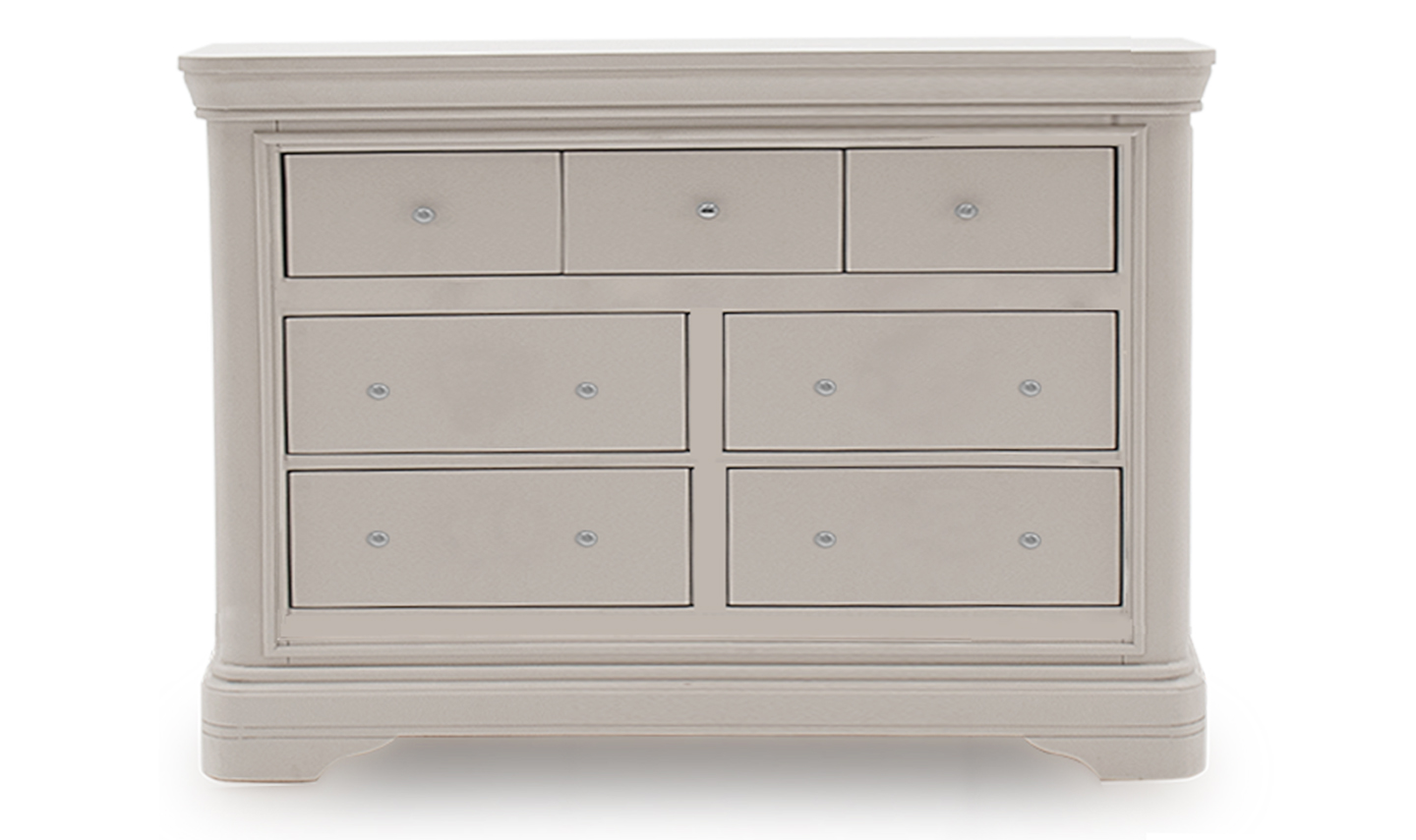 Mirabella 7 Drawer Wide Dressing Chest - Taupe