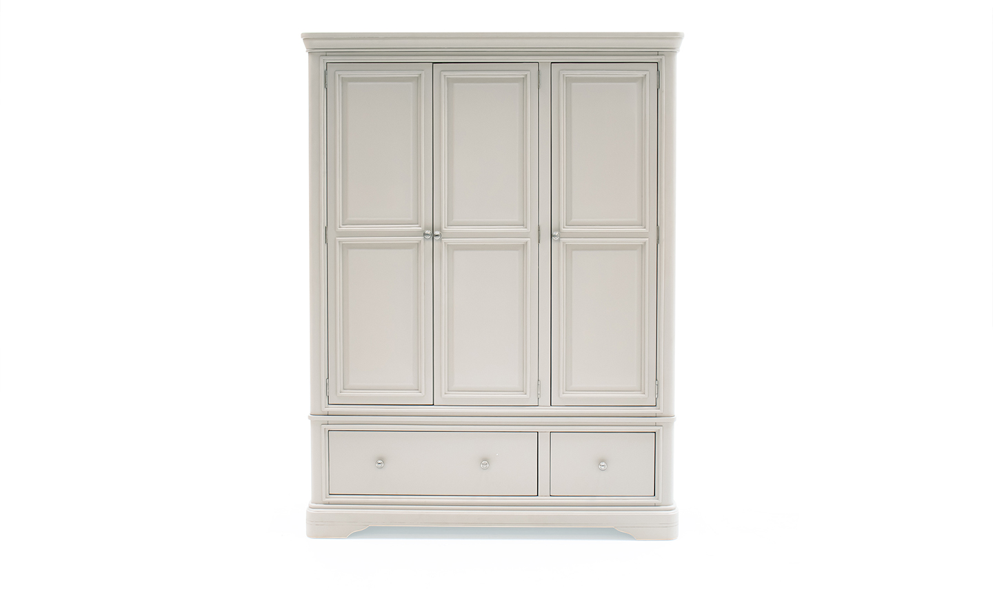 Mirabella Wardrobe 3 Door & 2 drawers - Taupe