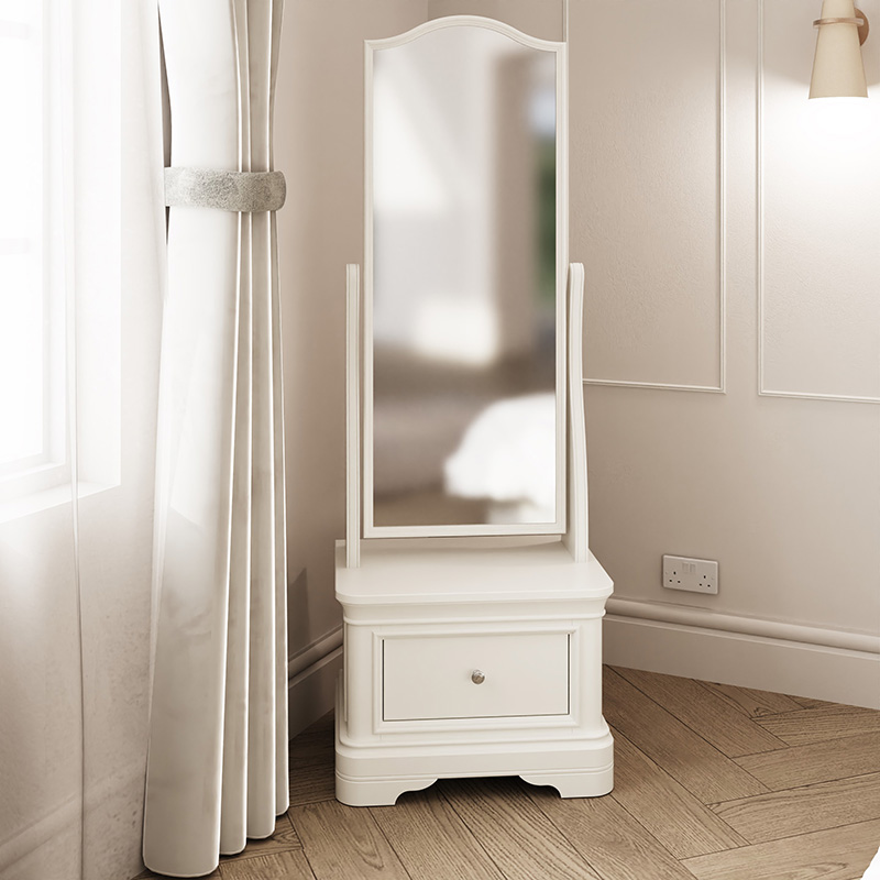 Mirabella Cheval Mirror - Bone