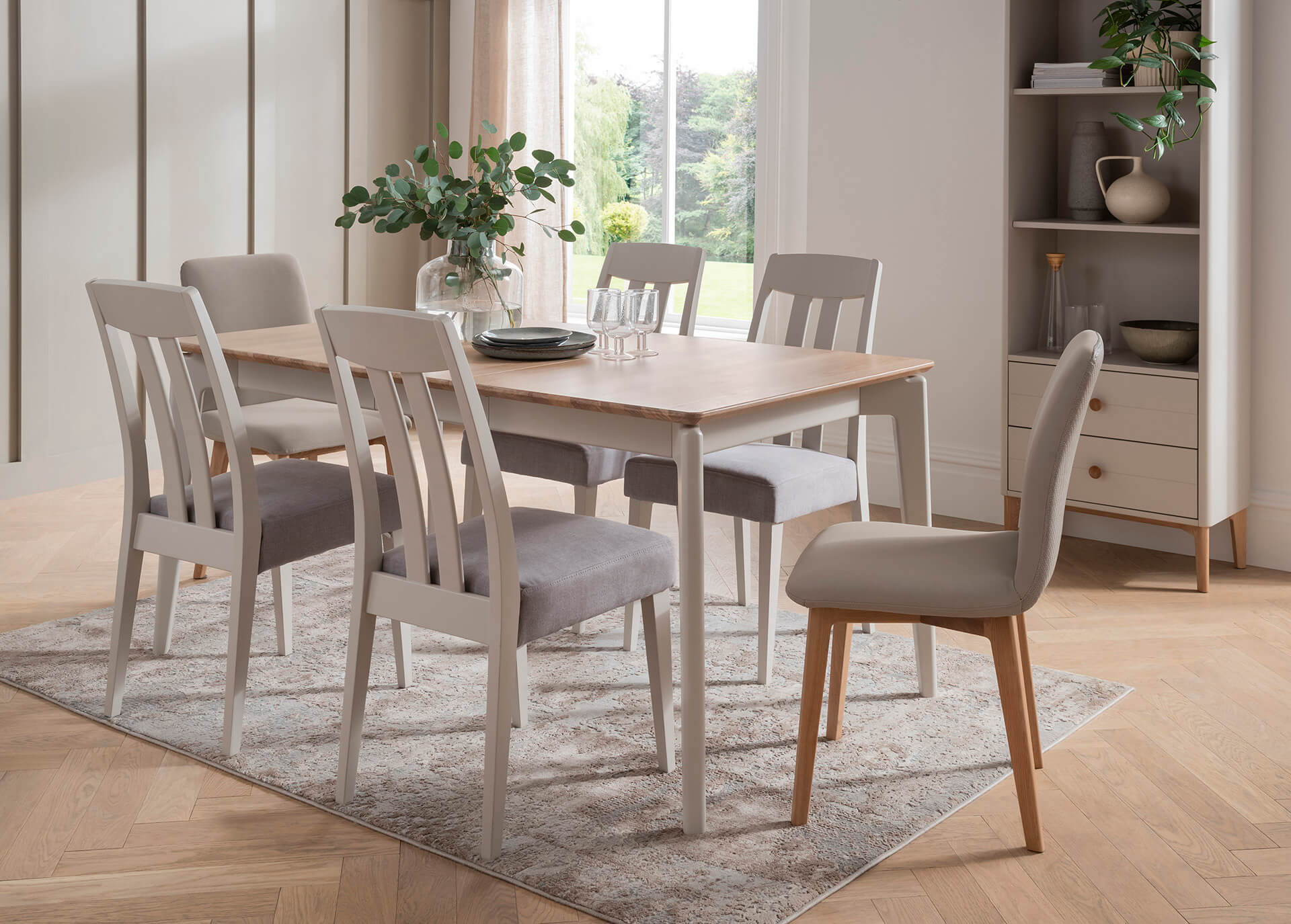 Marlow Dining Chair with Slat Back - Cashmere Grey