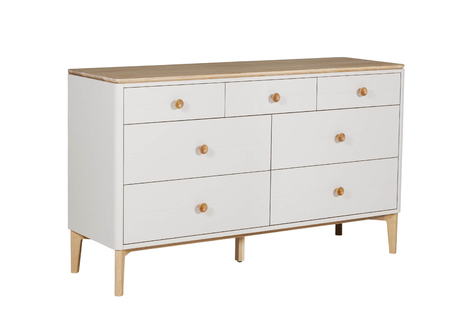 Marlow Wide Chest 7 Drawers - Cashmere Oak