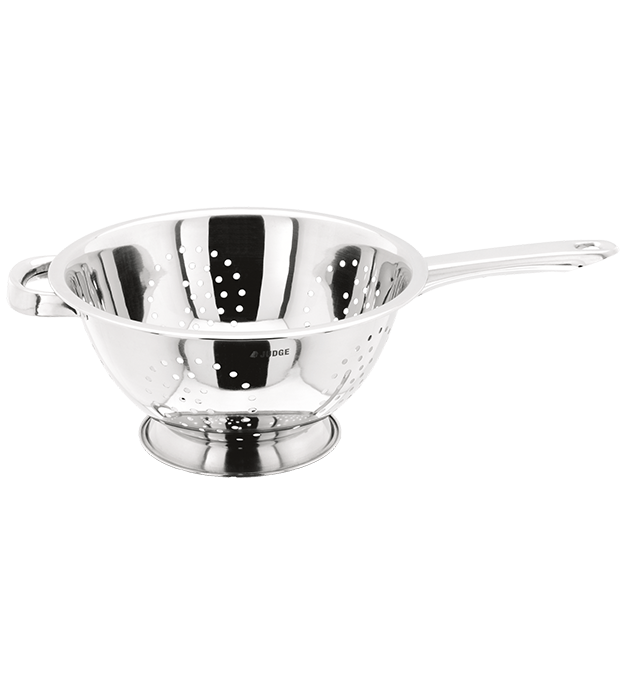 JDR Judge 24cm Long Handled Polished Colander
