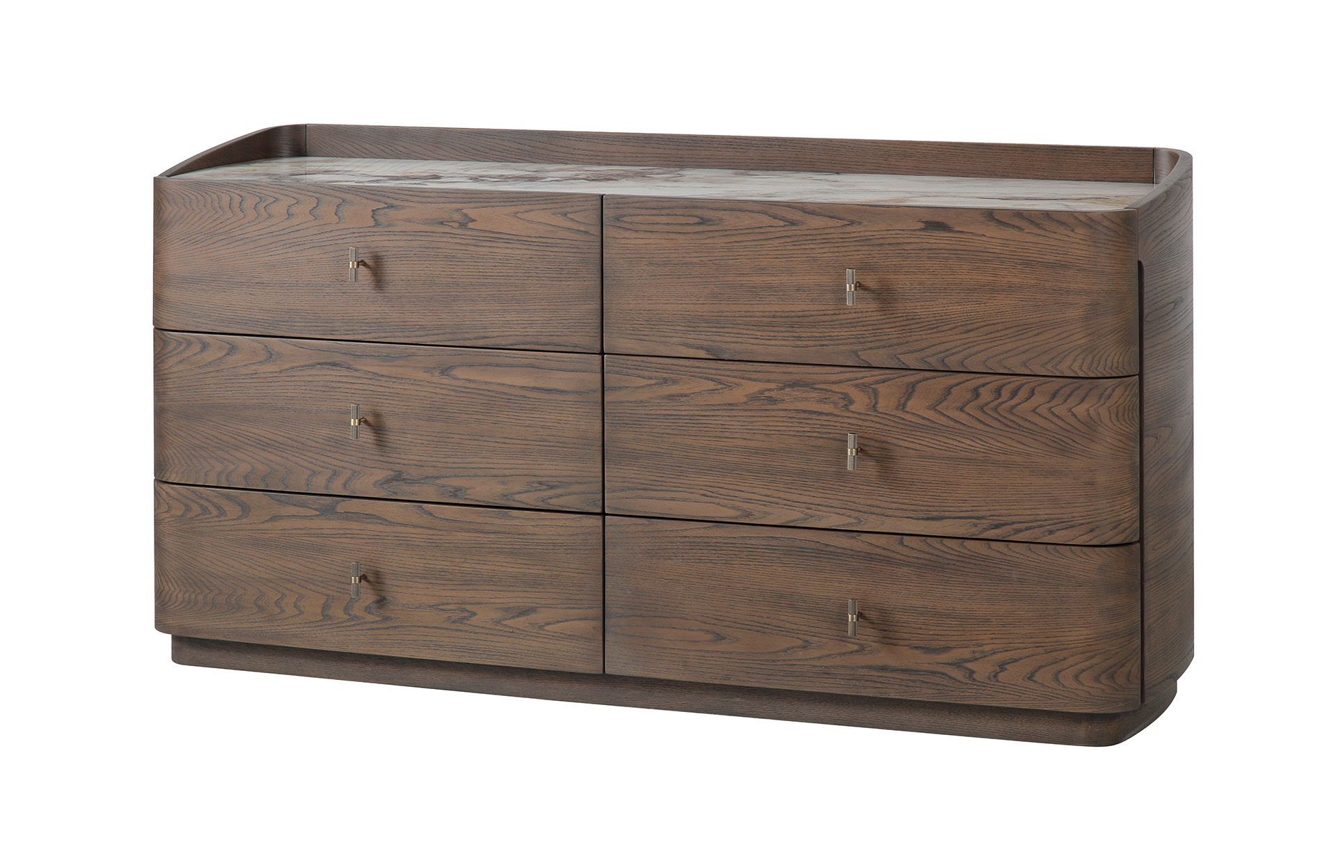 Modesto 6 Drawer Dressing Table Walnut