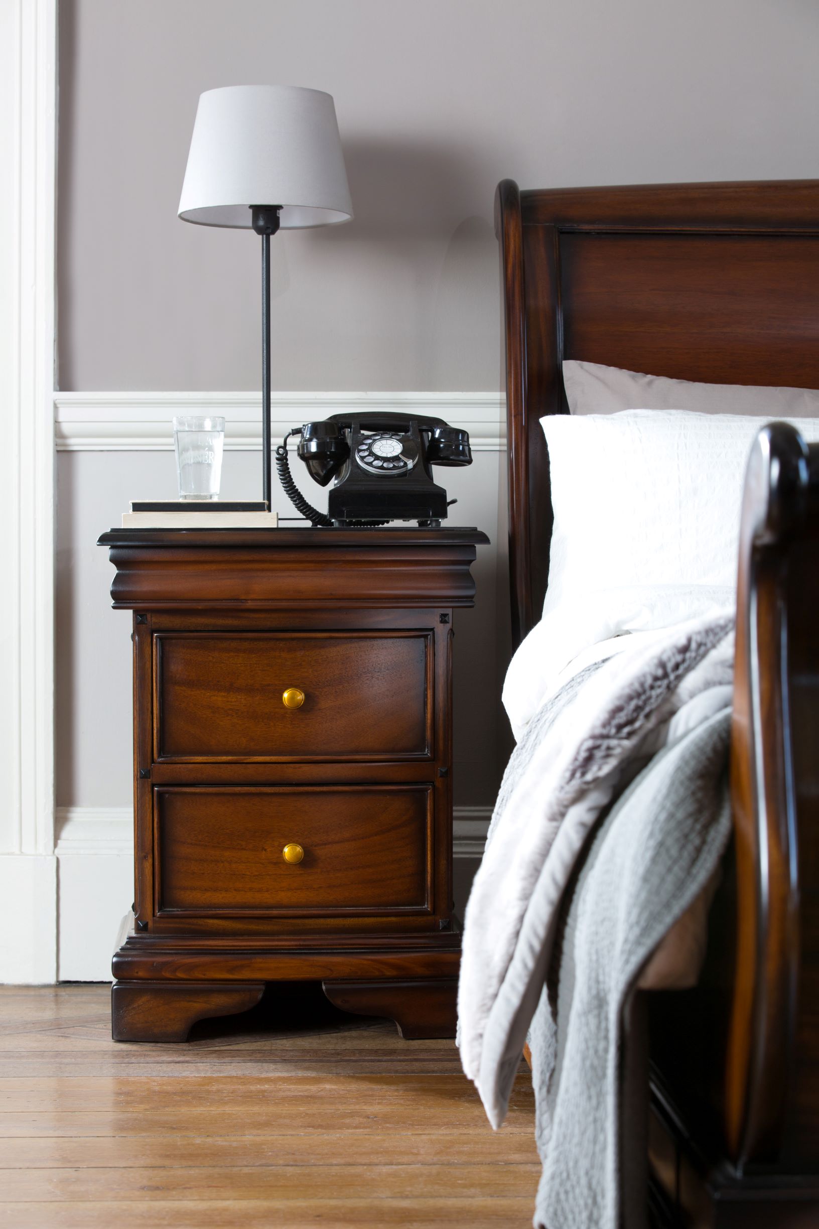 Normandie 3 Drawer Bedside