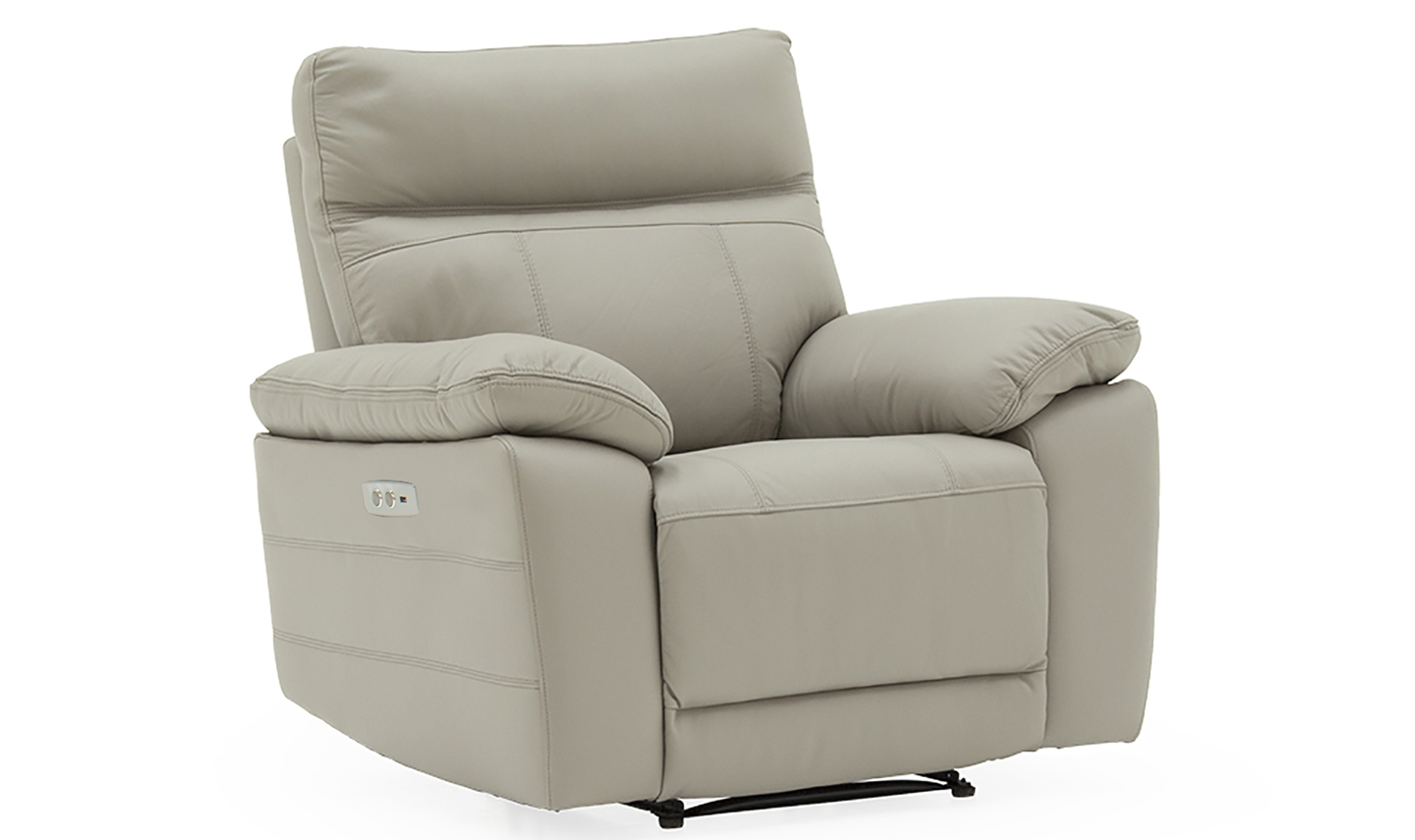 Positano 1 Seater Chair Electric Recliner – Light Grey