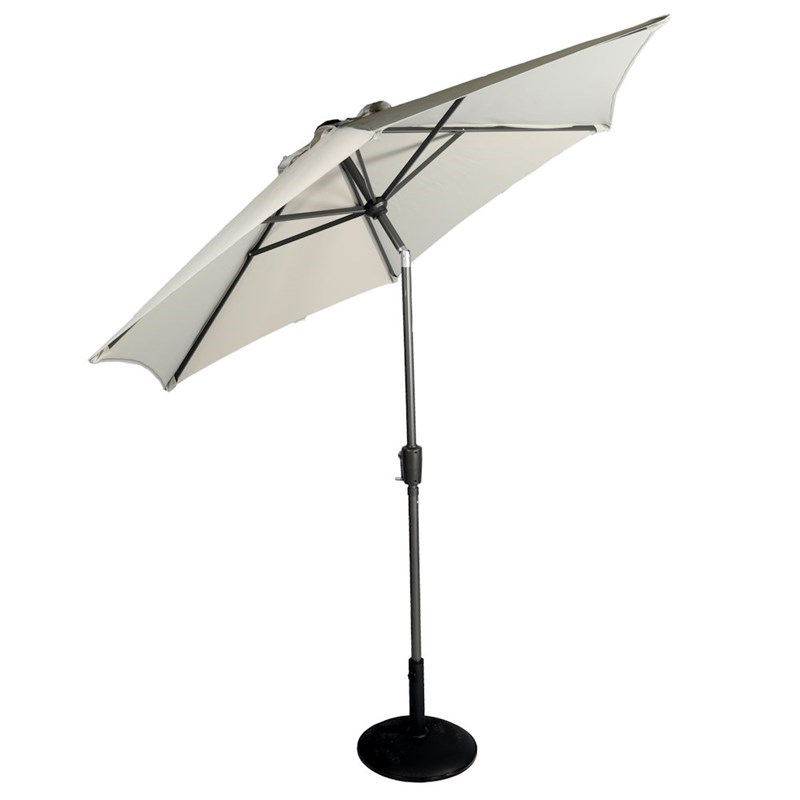 Riviera 2.5m Deluxe Crank Parasol French Grey 250cm