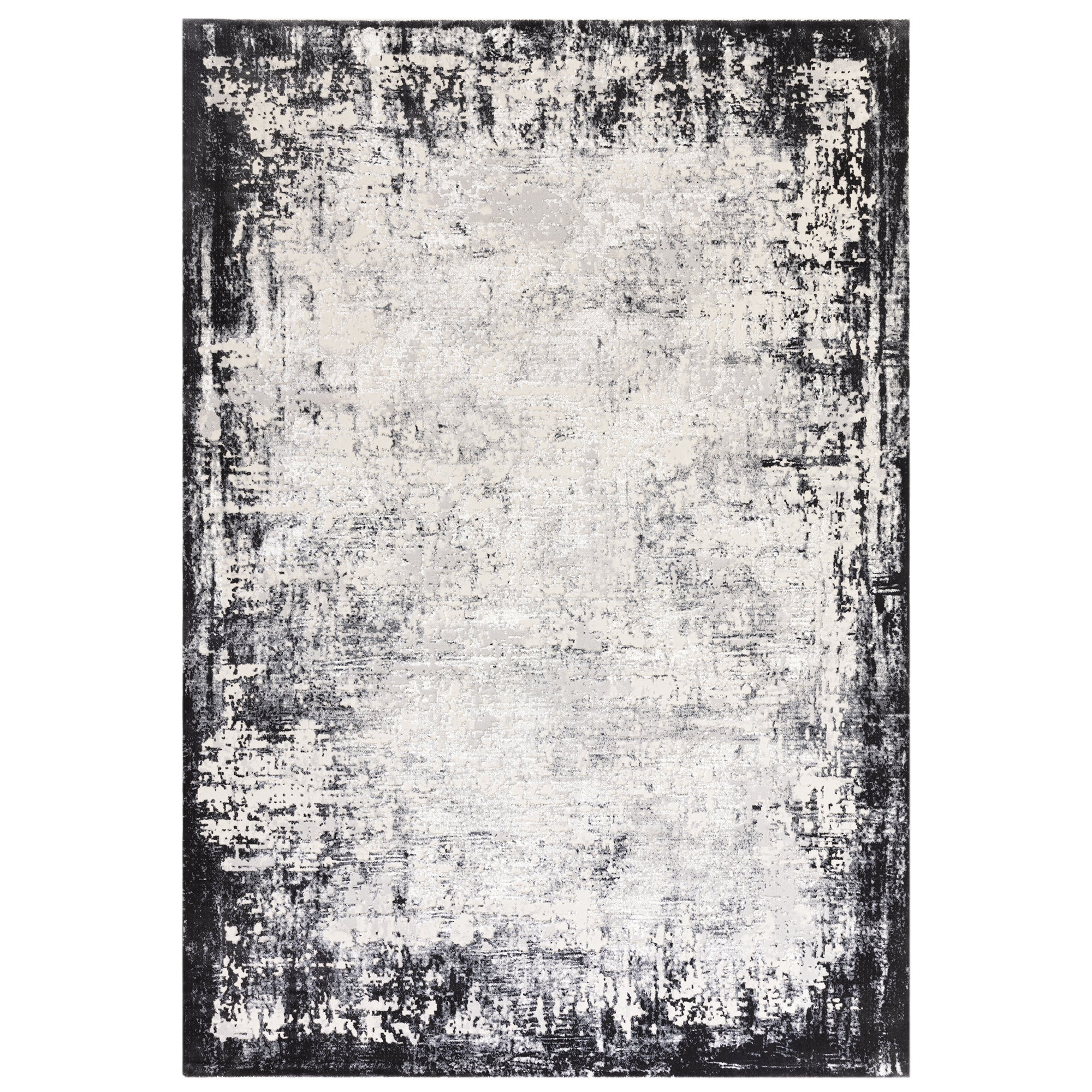 Asiatic Kuza Border Grey 66×240 runner