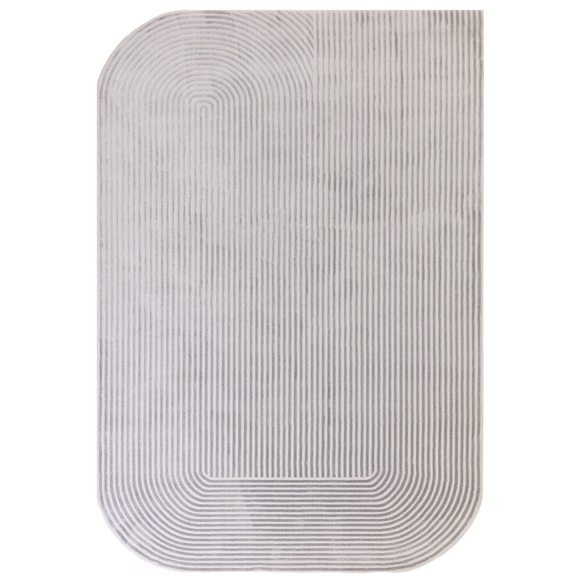 Asiatic Kuza Shape Silver grey 160x230