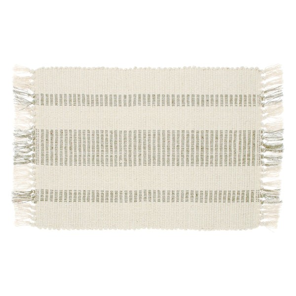 WAL Recycled Cotton Stripe Placemat Taupe