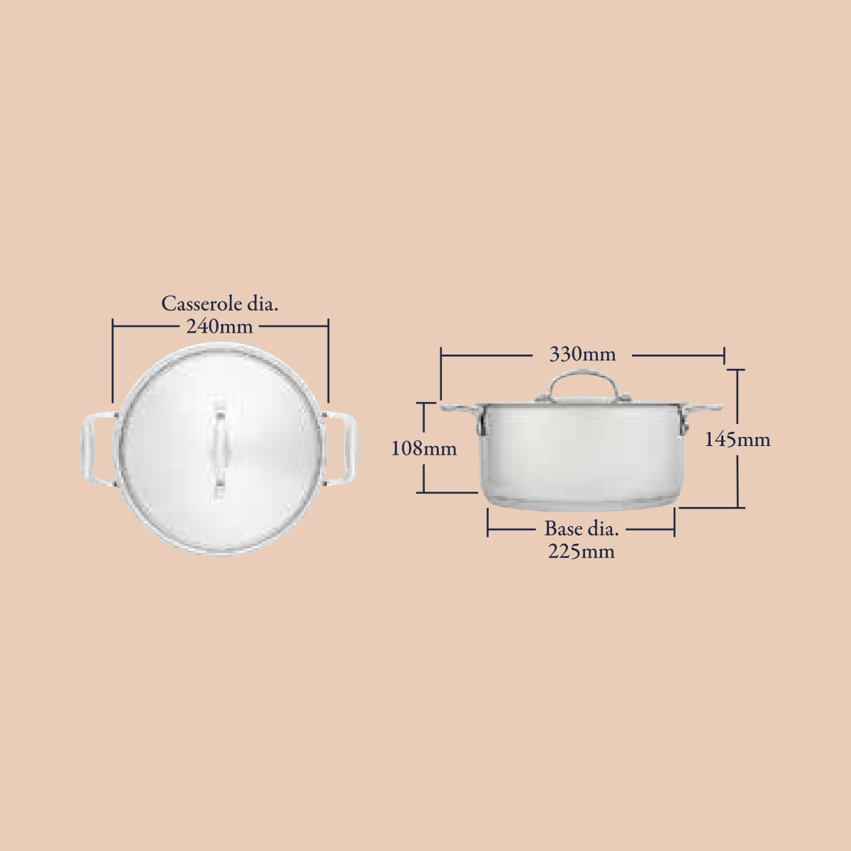 Stellar 7000 Casserole Pot 24cm