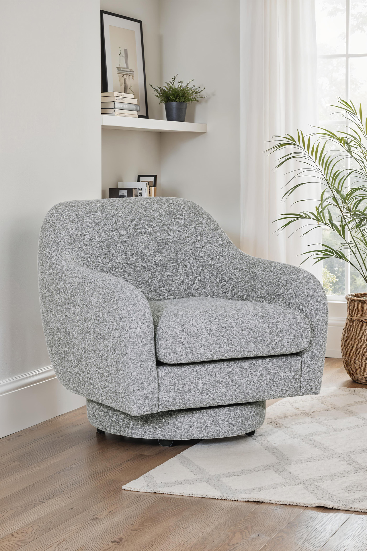 Spencer Swivel Accent Chair – Grey
