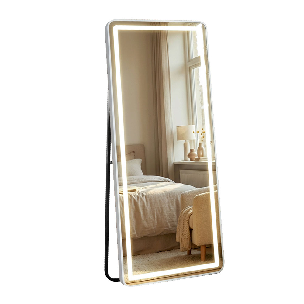 TL LED Modena Cheval Rect Mirror White