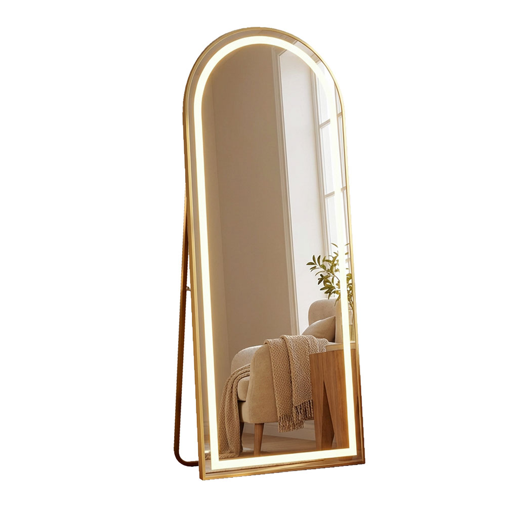 TL LED Modena Cheval Arch Mirror Gold