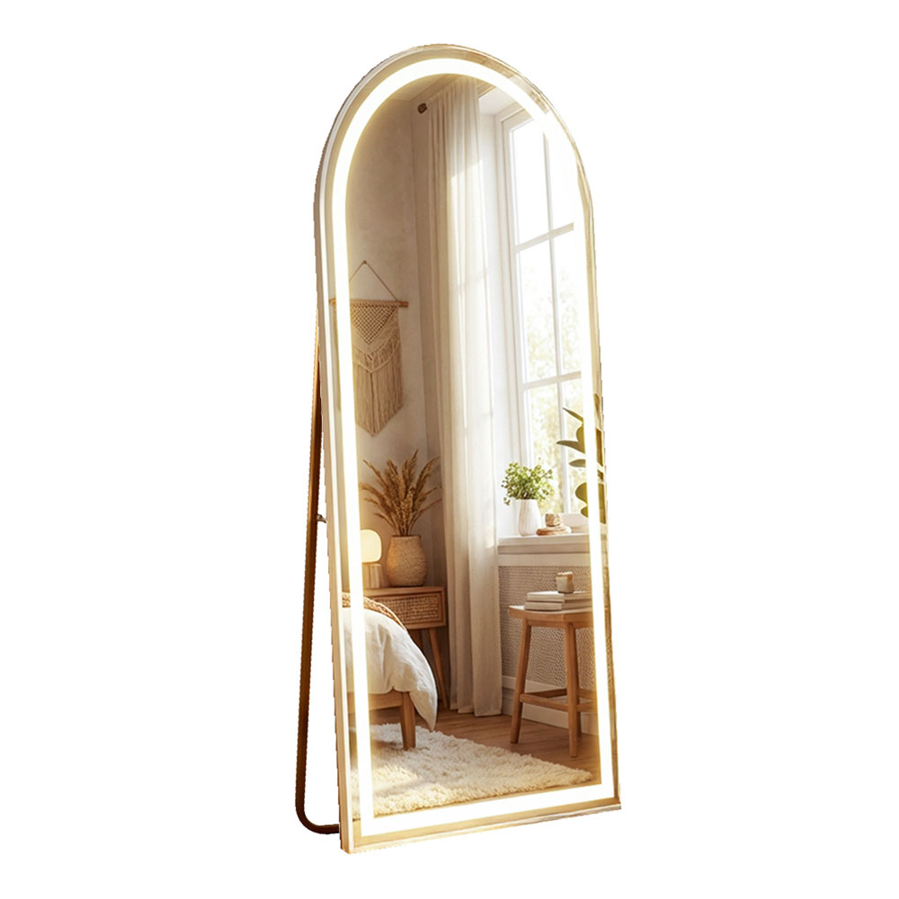TL LED Modena Cheval Arch Mirror White
