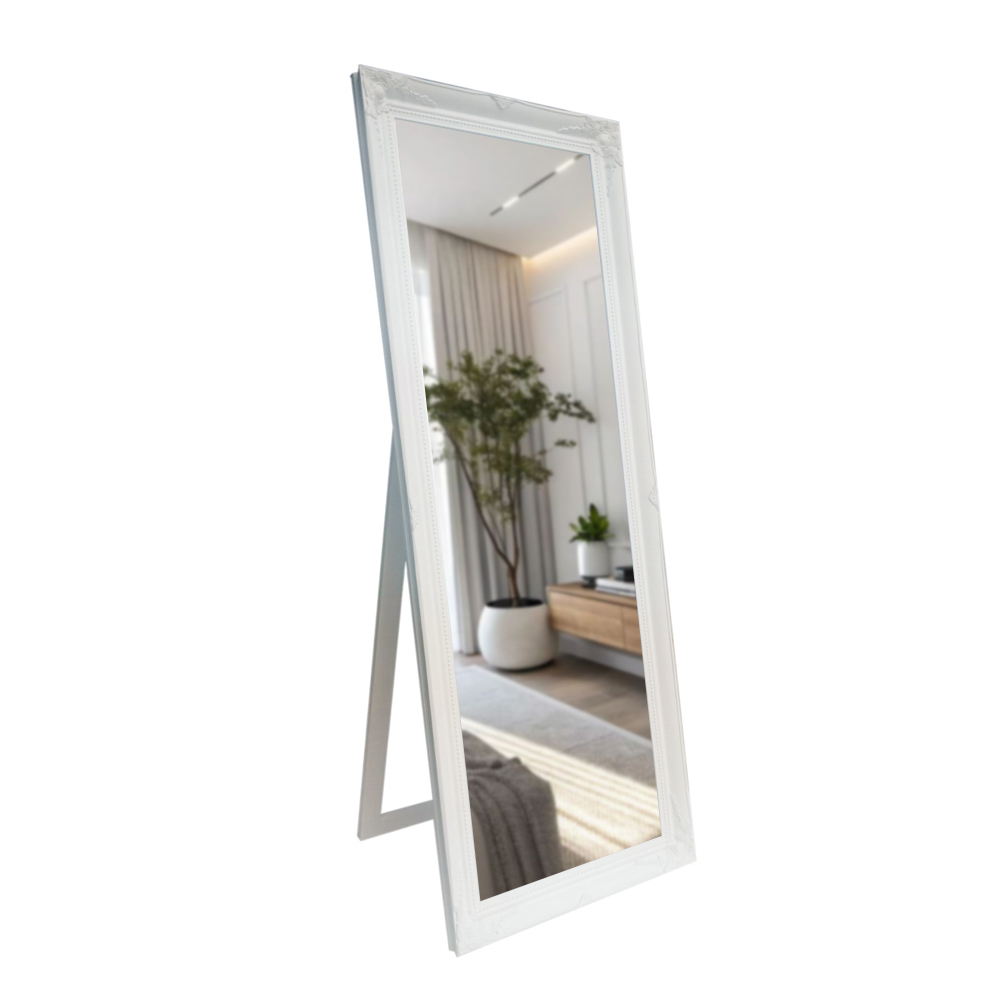 TL Chateux Wide Cheval Mirror Biscuit