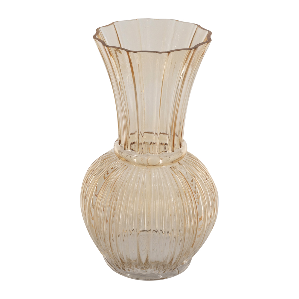TL Amber Glass Vase 29cm
