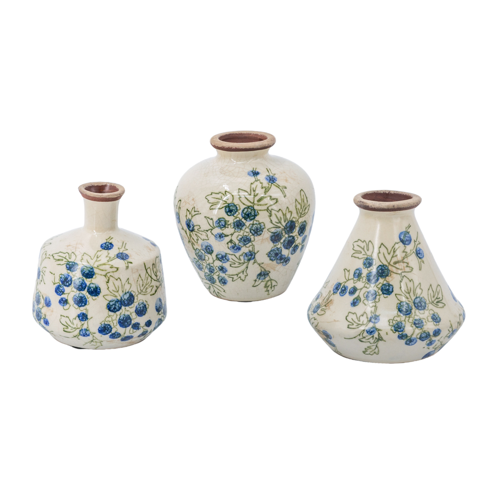 Tl s/3 Berry Mini Vases