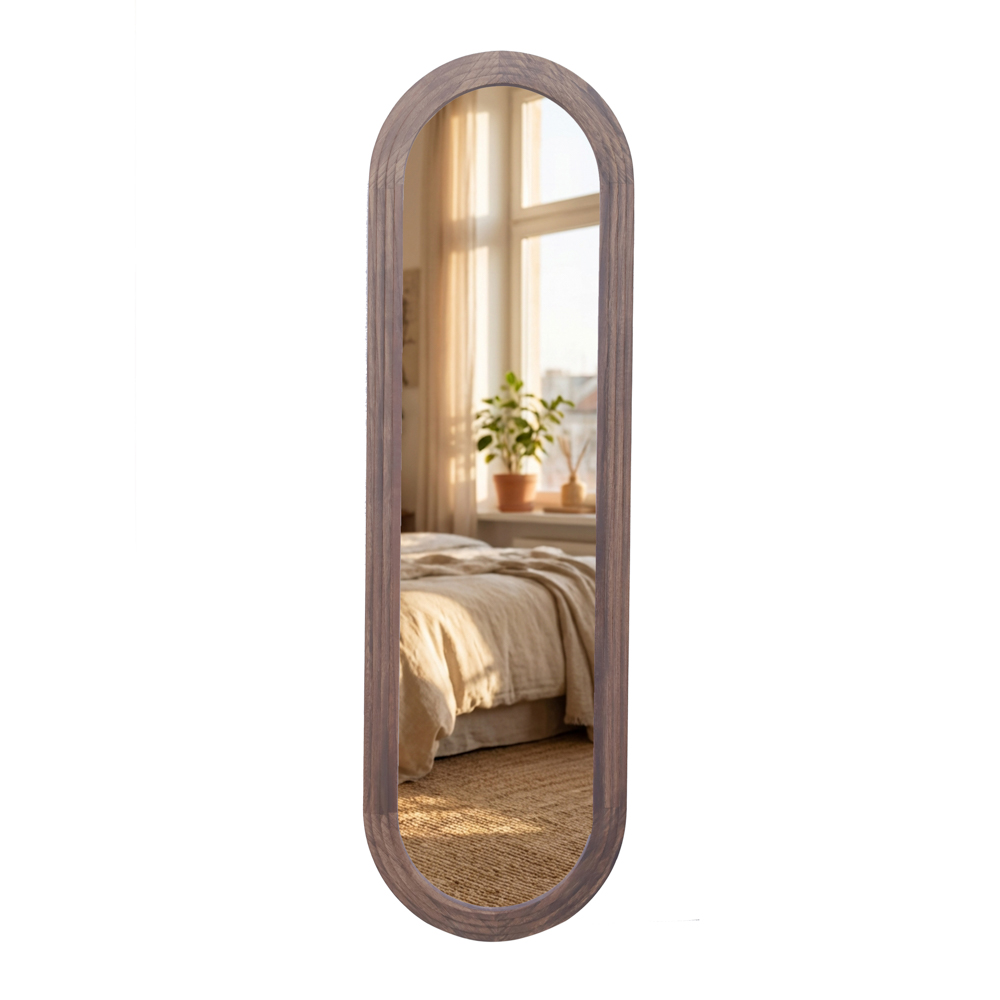 TL Stepped Pill Shape Dressing Mirror Natural 45x150cm