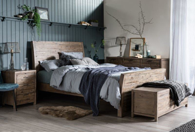 Baker Tuscan Spring 5ft Bedframe Weathered Teak