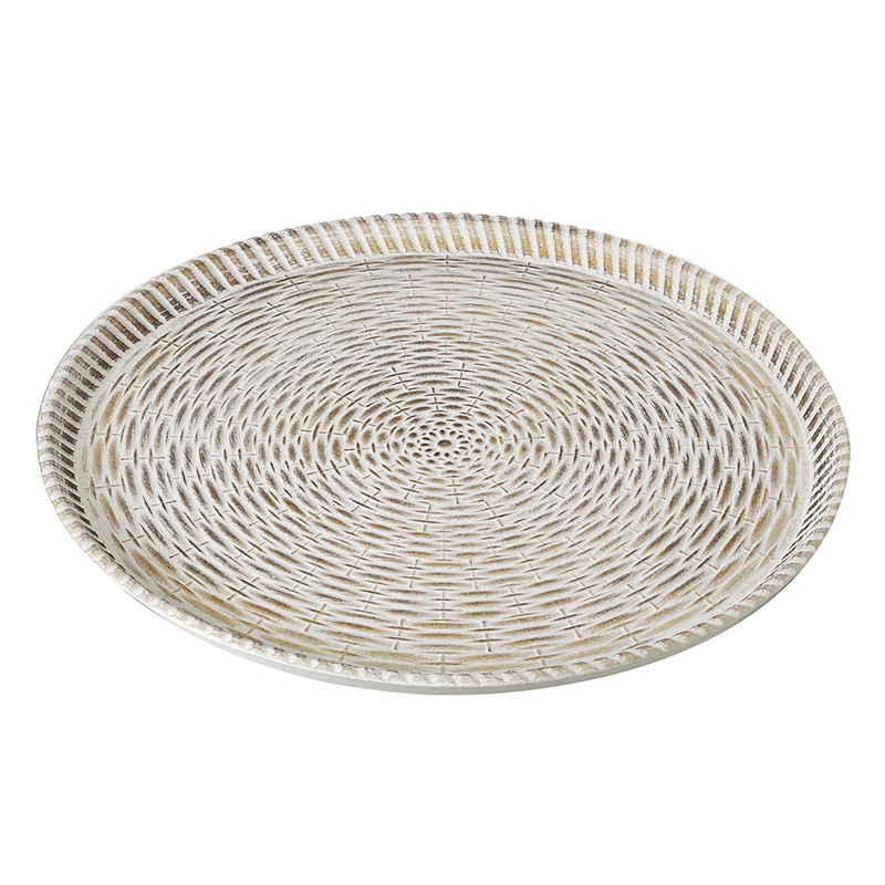 HS Wooden Cream Plate