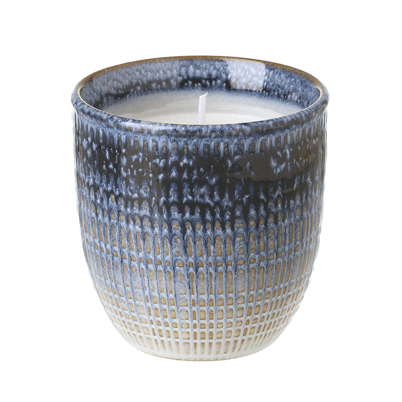 HS Gradual Blue Pot Candle