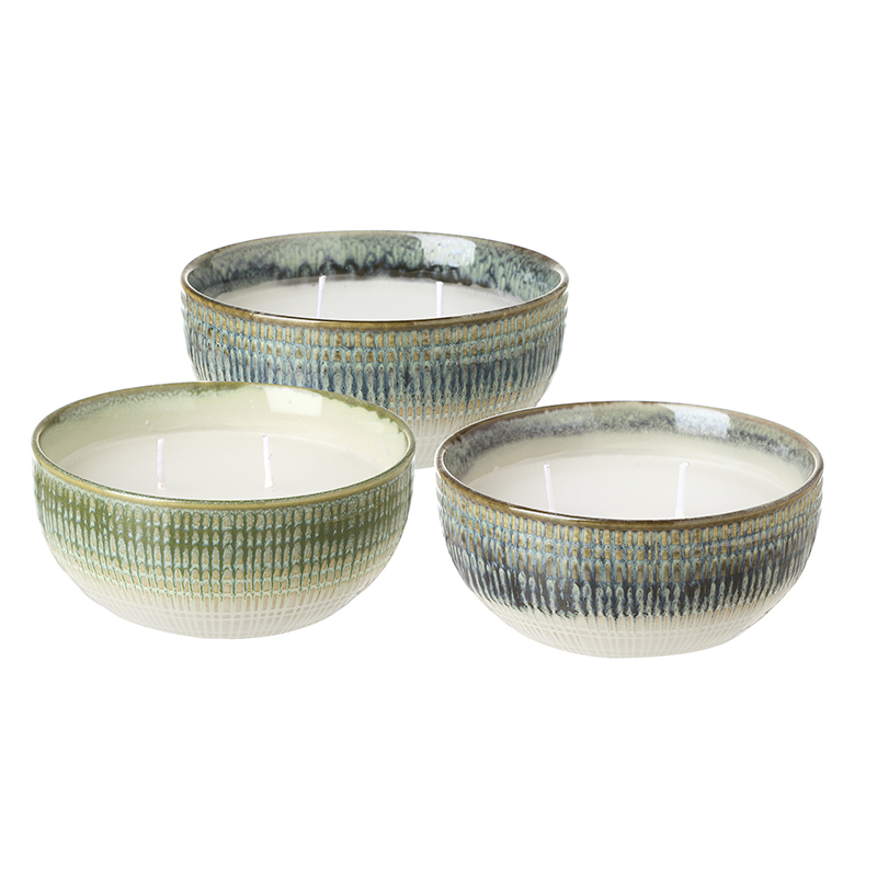 HS Gradual Low Bowl Candle 3ASST- SPLIT CODE