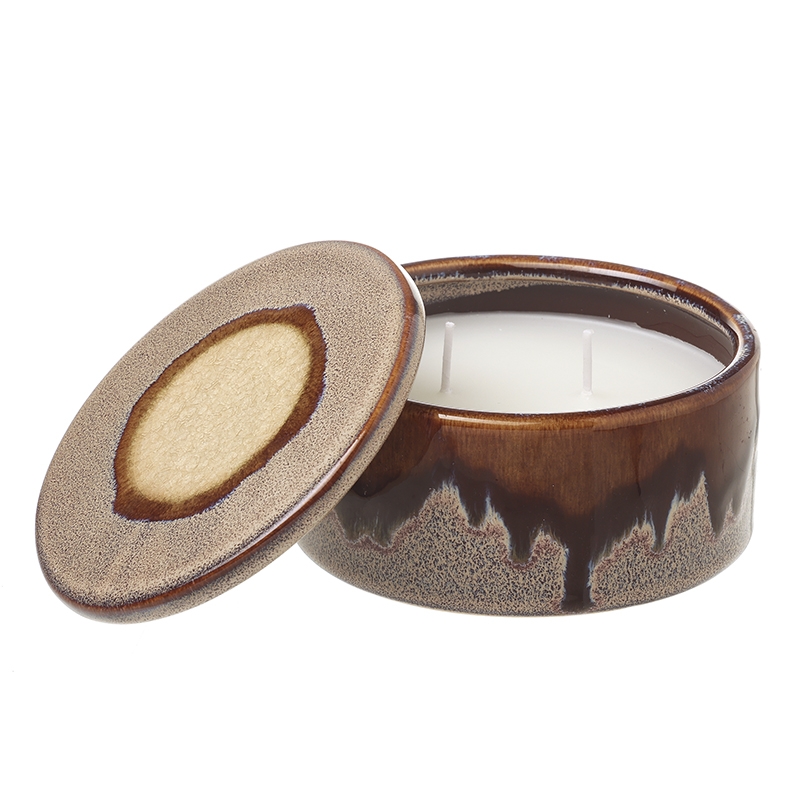 HS Rose 2 Wick Candle Brown Sml