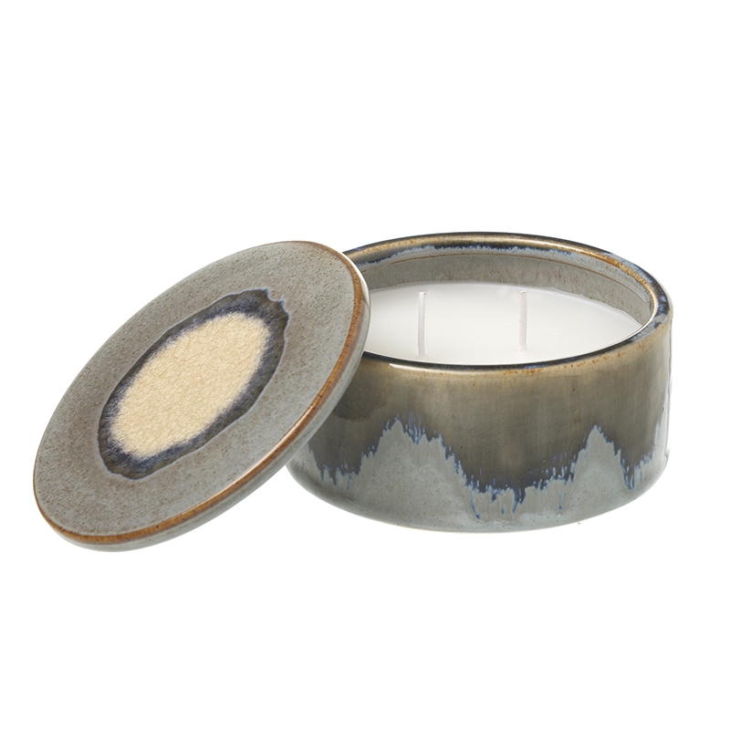 HS Rose 2 Wick Candle Grey Sml