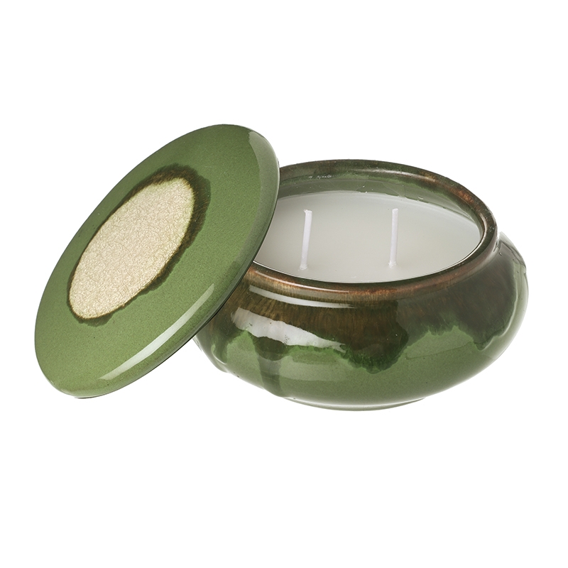 HS Scented Candle Ceramic Pot Green