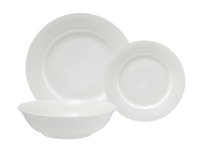 CAP MW White Basics 12pc Dinner Set Rimmed